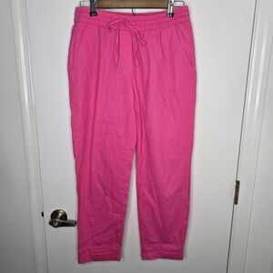 J. Crew Hot Pink  Linen Pants Size 6
